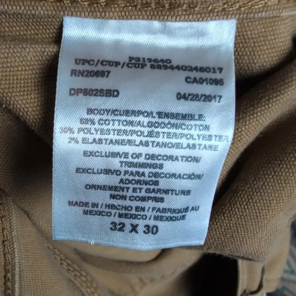 Dickies Carpenter Pants Mens Size 34x29 Tan Flex Straight Workwear Painted